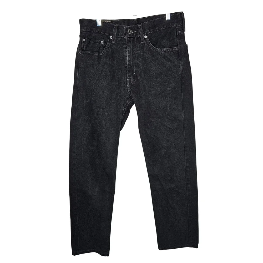 Levi's 505 Black Jeans Straight Leg 100% Cotton Classic Fit Denim 30 32 L32